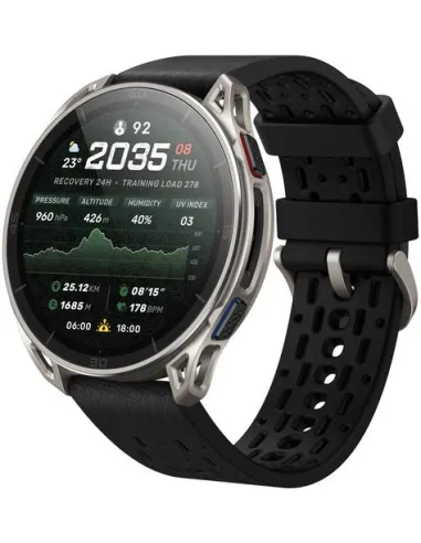 Amazfit Cheetah 2 Ultra Titanio Bluetooth GPS NFC 44mm Correa Negra Talla Única 5ATM SpO2 Pulsómetro