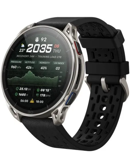 Amazfit Cheetah 2 Ultra Titanio Bluetooth GPS NFC 44mm Correa Negra Talla Única 5ATM SpO2 Pulsómetro
