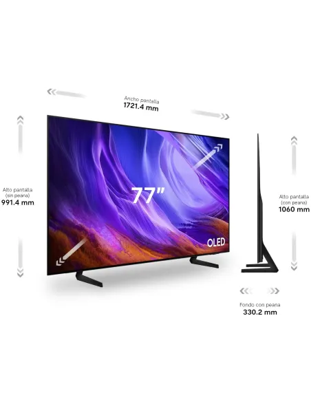 Televisión OLED Samsung TV 77" OLED S83H 4K 120 Hz Tizen