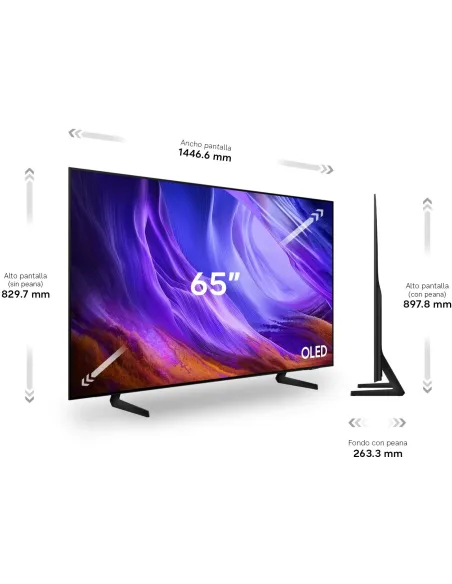 Televisión Samsung TV 65" OLED S83H 4K 120 Hz Tizen HDR10+