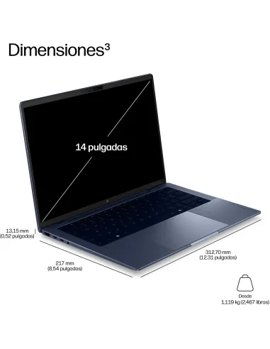 Portátil HP EliteBook X G1a 14 AI DE6Z1ET OLED con W11 Pro