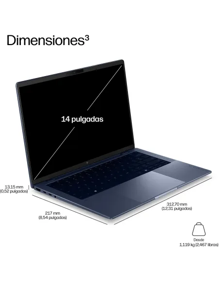 Portátil HP EliteBook X G1a 14 AI DE6Z1ET OLED con W11 Pro