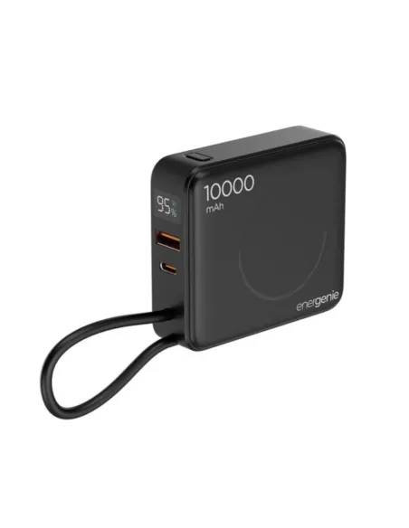 Gembird PB10-WPC15-LCD-01 PowerBank Inalámbrico 10000 mAh Negro