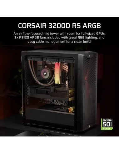 Caja ATX Corsair 3200D RS ARGB Smoke con USB-C