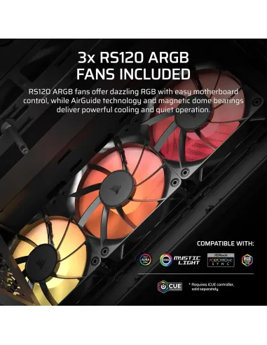 Caja ATX Corsair 3200D RS ARGB Smoke con USB-C