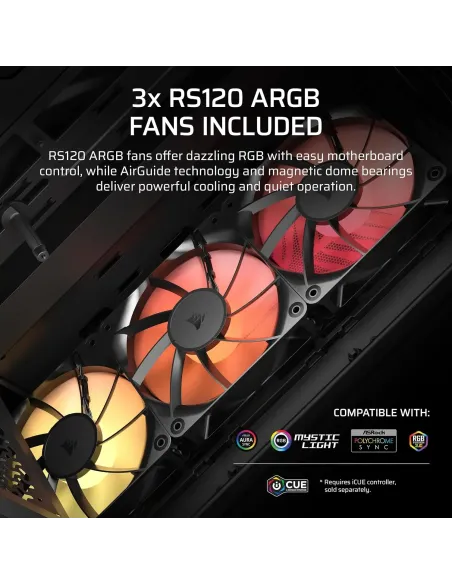 Caja ATX Corsair 3200D RS ARGB Smoke con USB-C