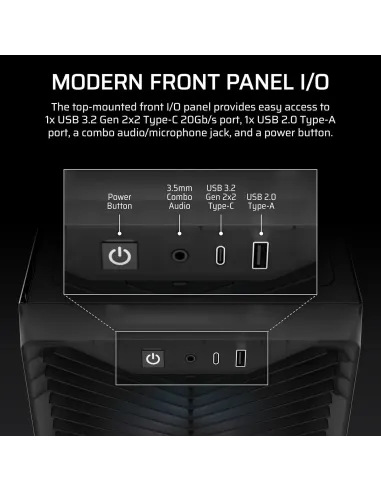 Caja ATX Corsair 3200D RS ARGB Smoke con USB-C