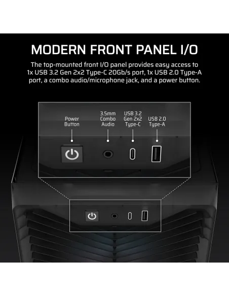 Caja ATX Corsair 3200D RS ARGB Smoke con USB-C