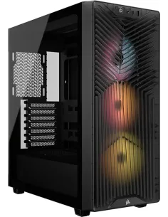 Corsair 3200D RS ARGB Smoke con Vidrio Templado , 3 Ventiladores RS120 ARGB PWM Incluidos y USB-C-CAJA64764