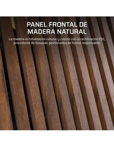 Caja ATX de Madera Corsair Frame 4000D RS Wood Negro/Nogal