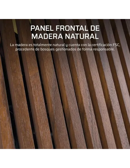 Caja ATX de Madera Corsair Frame 4000D RS Wood Negro/Nogal