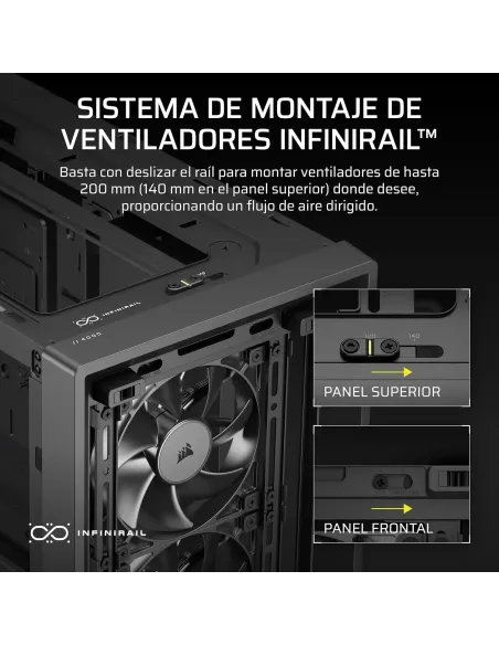 Caja ATX de Madera Corsair Frame 4000D RS Wood Negro/Nogal