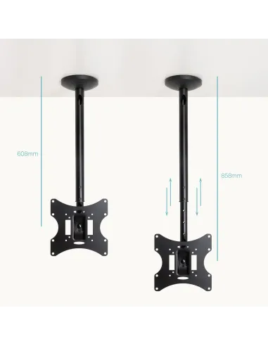 TooQ LPCE2301TSLI-B soporte de techo para TV 23"-42" Negro