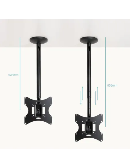 TooQ LPCE2301TSLI-B soporte de techo para TV 23"-42" Negro
