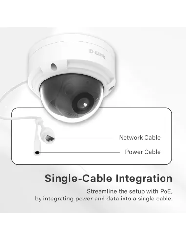 D-Link BCD-P01 cámara IP domo PoE 2MP IK10 IR 30 m