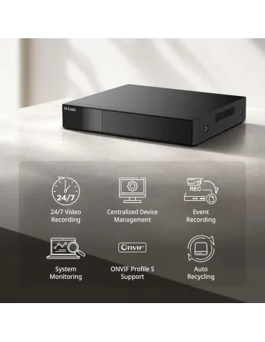 Grabador de Video NVR IP D-Link BNR-004 de 4 canales H.265