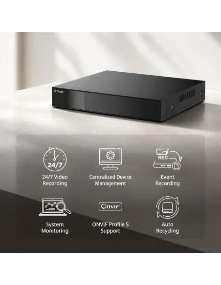 Grabador de Video NVR IP D-Link BNR-004 de 4 canales H.265
