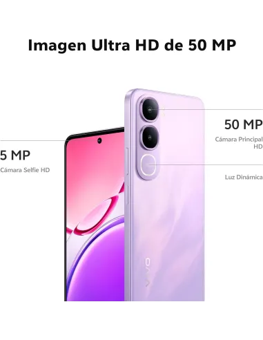 Smartphone Vivo Y21D 4G 4GB 128GB lavanda IP68/IP69 6500 mAh