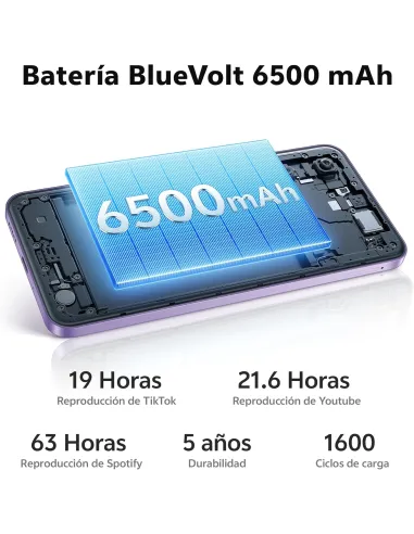 Smartphone Vivo Y21D 4G 4GB 128GB lavanda IP68/IP69 6500 mAh