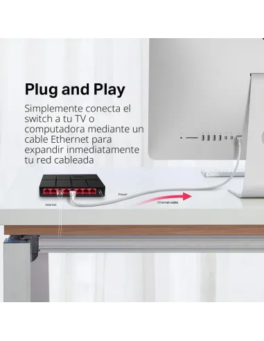 Mercusys MS108G negro switch Gigabit 8 puertos RJ-45