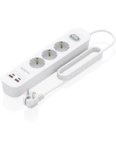 Aisens ASPS-2A2C10-W 3 Tomas 2 USB-A 2 USB-C con Protección e Interruptor-AELREG0134