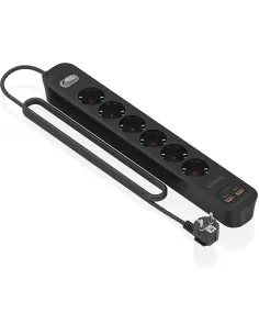 Aisens ASPS-2A2C17-BK 6 Tomas 2 USB-A 2 USB-C con Protección e Interruptor-AELREG0141