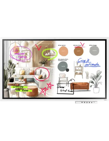 Samsung Flip WM55F 55" 4K pizarra táctil IR Tizen para 12/7