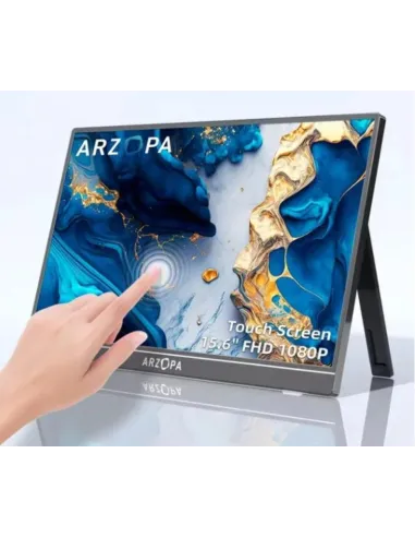 Arzopa A1T Monitor Portátil de 15,6 FullHD 60Hz IPS Táctil HDR10 Altavoces USB-C HDMI