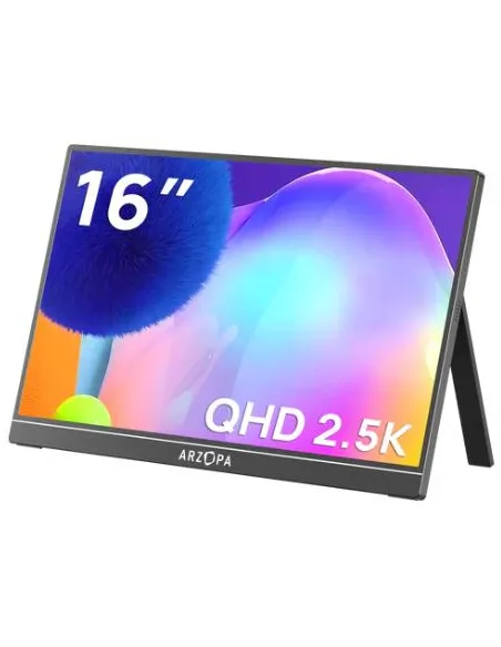 Arzopa Z1RC monitor portátil 16" 2.5K 16:10 IPS negro