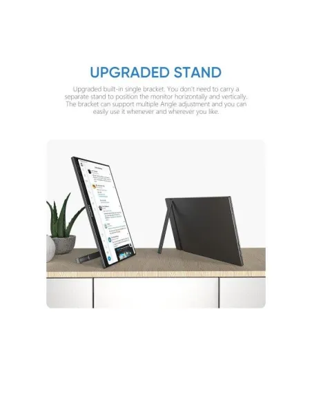 Arzopa A1T monitor portátil táctil 15,6" FHD IPS gris