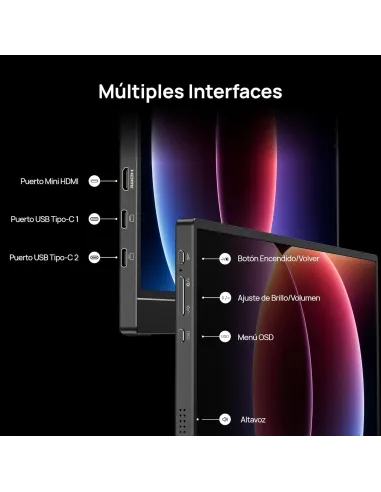 ARZOPA Z1FC monitor portátil 16,1" FHD 144Hz negro