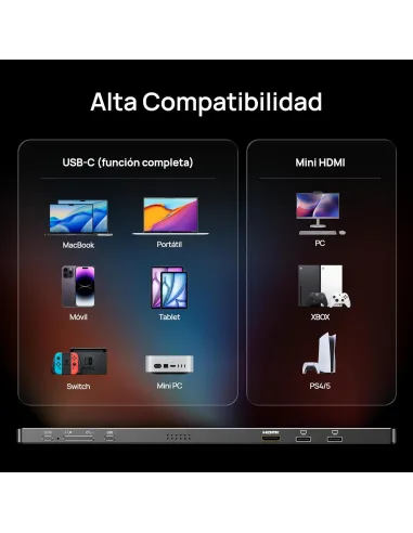 ARZOPA Z1FC monitor portátil 16,1" FHD 144Hz negro