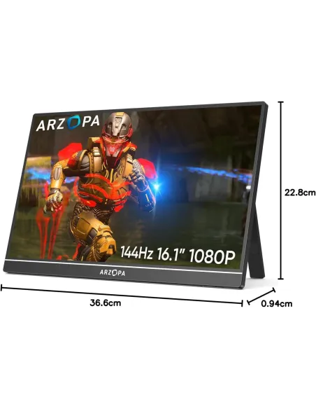 ARZOPA Z1FC monitor portátil 16,1" FHD 144Hz negro
