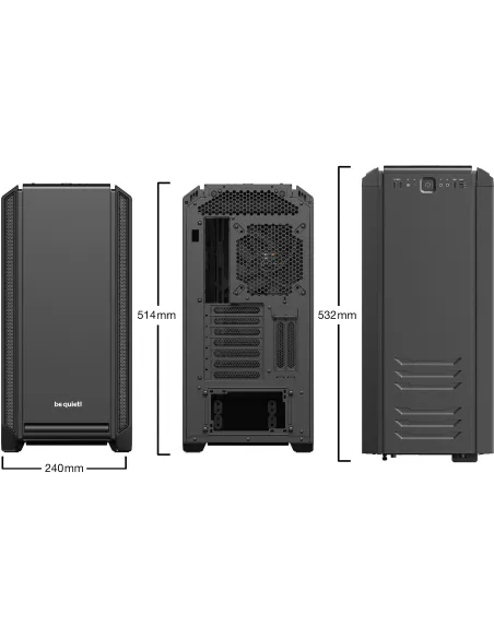 be quiet! Silent Base 601 black caja ATX silenciosa 360 mm