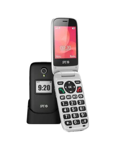SPC Polaris Negro 4G para Mayores Compatible con app gestión remota SPC Care 1400mAh