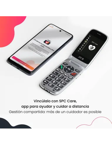 SPC Polaris Negro 4G móvil tapa SOS GPS SPC Care base USB-C