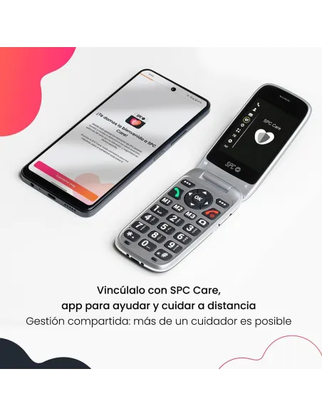 SPC Polaris Negro 4G móvil tapa SOS GPS SPC Care base USB-C