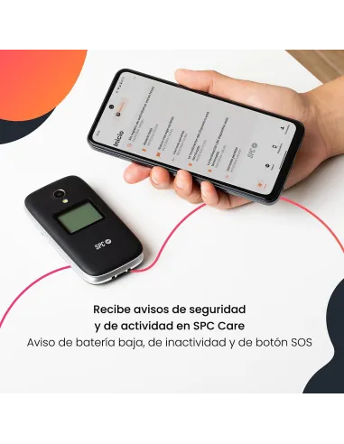 SPC Polaris Negro 4G móvil tapa SOS GPS SPC Care base USB-C