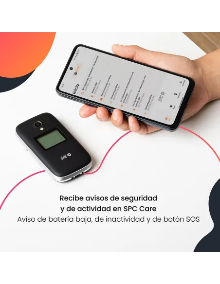 SPC Polaris Negro 4G móvil tapa SOS GPS SPC Care base USB-C
