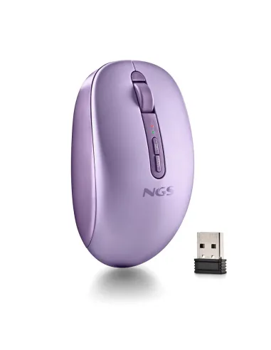 NGS FOG DUAL PURPLE ratón Bluetooth 5.2 silencioso
