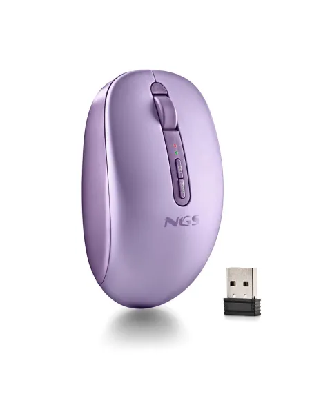 NGS FOG DUAL PURPLE ratón Bluetooth 5.2 silencioso