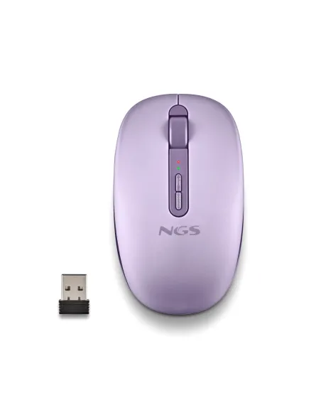 NGS Fog Dual Purple Ratón Inalámbrico Bluetooth 5.2 Y 2.4 GHz