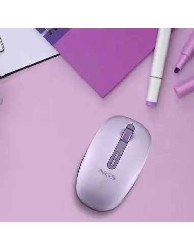 NGS FOG DUAL PURPLE ratón Bluetooth 5.2 silencioso