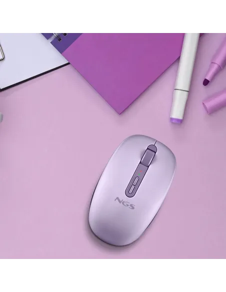 NGS FOG DUAL PURPLE ratón Bluetooth 5.2 silencioso