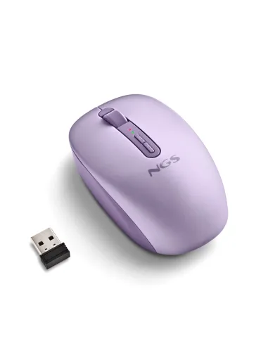 NGS FOG DUAL PURPLE ratón Bluetooth 5.2 silencioso