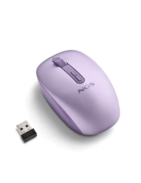 NGS FOG DUAL PURPLE ratón Bluetooth 5.2 silencioso