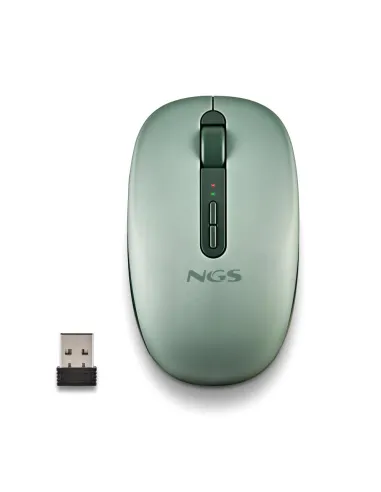 NGS Fog Dual Green Ratón Inalámbrico Bluetooth 5.2 Y 2.4 GHz