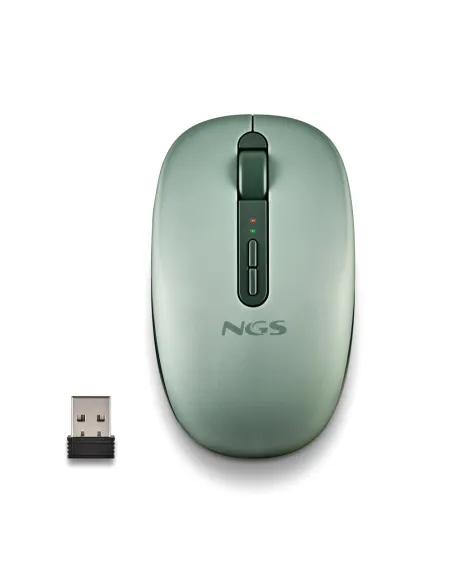 NGS Fog Dual Green Ratón Inalámbrico Bluetooth 5.2 Y 2.4 GHz