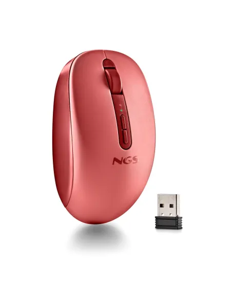 NGS Fog Dual Red ratón 2,4GHz Bluetooth 5.2 dual