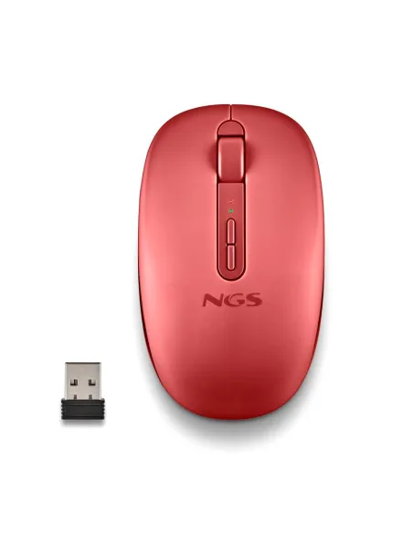 NGS Fog Dual Red Ratón Inalámbrico Bluetooth 5.2 Y 2.4 GHz